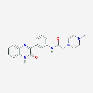 molecular formula C21H23N5O2 B2852692 N-(3-(3-hydroxyquinoxalin-2-yl)phenyl)-2-(4-methylpiperazin-1-yl)acetamide CAS No. 1448135-30-5