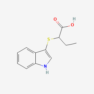 molecular formula C12H13NO2S B2852723 2-(1H-Indol-3-ylsulfanyl)-butyric acid CAS No. 164659-62-5