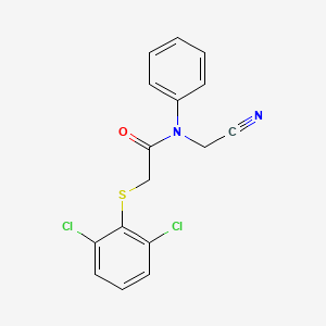 N-(cyanomethyl)-2-[(2,6-dichlorophenyl)sulfanyl]-N-phenylacetamide
