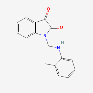 molecular formula C16H14N2O2 B2852732 1-{[(2-methylphenyl)amino]methyl}-2,3-dihydro-1H-indole-2,3-dione CAS No. 327061-27-8
