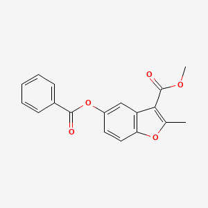 molecular formula C18H14O5 B2852733 Methyl 5-(benzoyloxy)-2-methyl-1-benzofuran-3-carboxylate CAS No. 308297-56-5