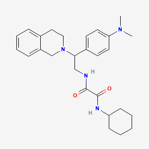 N1-cyclohexyl-N2-(2-(3,4-dihydroisoquinolin-2(1H)-yl)-2-(4-(dimethylamino)phenyl)ethyl)oxalamide