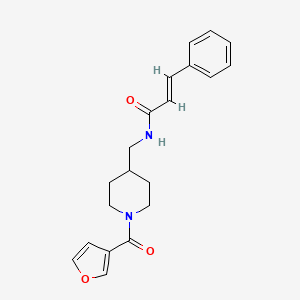 N-((1-(furan-3-carbonyl)piperidin-4-yl)methyl)cinnamamide