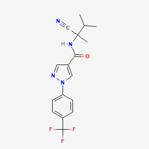 N-(2-Cyano-3-methylbutan-2-yl)-1-[4-(trifluoromethyl)phenyl]pyrazole-4-carboxamide