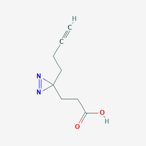 molecular formula C8H10N2O2 B2852772 Carboxyl diazirine alkyne CAS No. 1450754-37-6