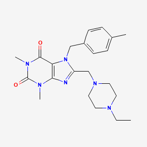 8-[(4-Ethylpiperazin-1-yl)methyl]-1,3-dimethyl-7-[(4-methylphenyl)methyl]purine-2,6-dione