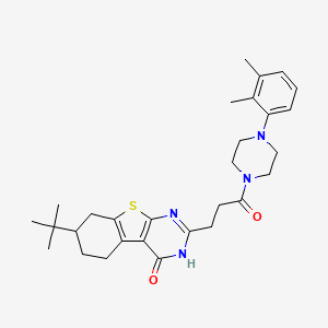 7-tert-butyl-2-{3-[4-(2,3-dimethylphenyl)piperazin-1-yl]-3-oxopropyl}-5,6,7,8-tetrahydro[1]benzothieno[2,3-d]pyrimidin-4(3H)-one