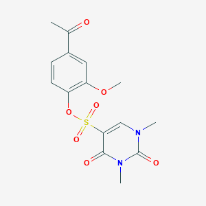 (4-Acetyl-2-methoxyphenyl) 1,3-dimethyl-2,4-dioxopyrimidine-5-sulfonate