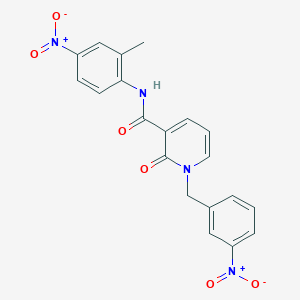 molecular formula C20H16N4O6 B2852789 N-(2-methyl-4-nitrophenyl)-1-(3-nitrobenzyl)-2-oxo-1,2-dihydropyridine-3-carboxamide CAS No. 941910-50-5