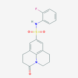 N-(2-fluorophenyl)-3-oxo-1,2,3,5,6,7-hexahydropyrido[3,2,1-ij]quinoline-9-sulfonamide