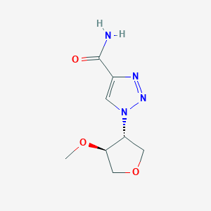 1-[(3R,4S)-4-Methoxyoxolan-3-yl]triazole-4-carboxamide