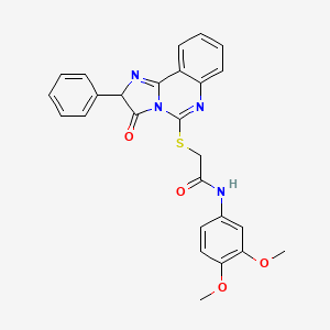 N-(3,4-dimethoxyphenyl)-2-((3-oxo-2-phenyl-2,3-dihydroimidazo[1,2-c]quinazolin-5-yl)thio)acetamide