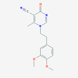 1-(3,4-Dimethoxyphenethyl)-6-methyl-4-oxo-1,4-dihydro-5-pyrimidinecarbonitrile