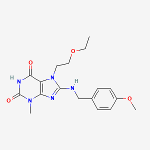 7-(2-Ethoxyethyl)-8-[(4-methoxyphenyl)methylamino]-3-methylpurine-2,6-dione