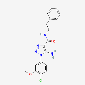 5-amino-1-(4-chloro-3-methoxyphenyl)-N-(2-phenylethyl)-1H-1,2,3-triazole-4-carboxamide