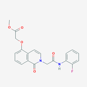 molecular formula C20H17FN2O5 B2852807 Methyl 2-[2-[2-(2-fluoroanilino)-2-oxoethyl]-1-oxoisoquinolin-5-yl]oxyacetate CAS No. 868224-99-1