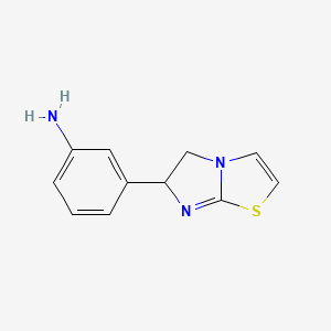 molecular formula C11H11N3S B2852808 3-(5,6-Dihydroimidazo[2,1-b]thiazol-6-yl)aniline CAS No. 81934-12-5
