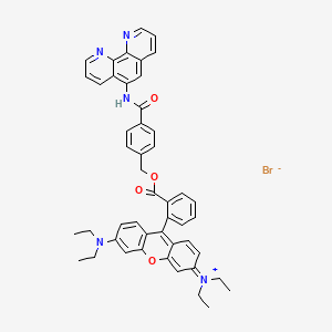 molecular formula C48H44BrN5O4 B2852812 Rhodamine B-[(1,10-phenanthroline-5-yl)-aminocarbonyl]benzyl ester (RPA) CAS No. 408356-71-8