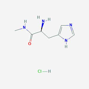 molecular formula C7H13ClN4O B2852813 L-Histidine N-methylamide hydrochloride CAS No. 2095396-49-7