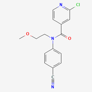 molecular formula C16H14ClN3O2 B2852816 2-Chloro-N-(4-cyanophenyl)-N-(2-methoxyethyl)pyridine-4-carboxamide CAS No. 1385365-69-4