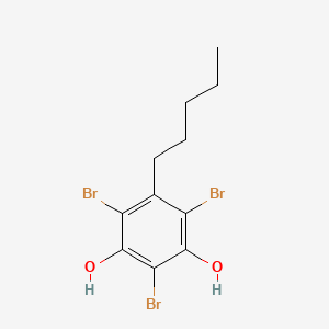 molecular formula C11H13Br3O2 B2852819 2,4,6-Tribromo-5-pentylbenzene-1,3-diol CAS No. 2415525-29-8
