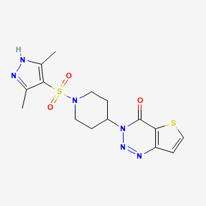 3-(1-((3,5-dimethyl-1H-pyrazol-4-yl)sulfonyl)piperidin-4-yl)thieno[3,2-d][1,2,3]triazin-4(3H)-one