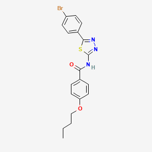 molecular formula C19H18BrN3O2S B2852829 N-[5-(4-bromophenyl)-1,3,4-thiadiazol-2-yl]-4-butoxybenzamide CAS No. 391228-09-4