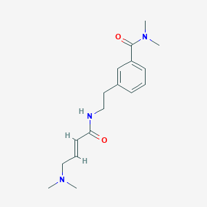 molecular formula C17H25N3O2 B2852833 3-[2-[[(E)-4-(Dimethylamino)but-2-enoyl]amino]ethyl]-N,N-dimethylbenzamide CAS No. 2411327-82-5