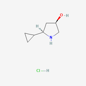 (3R,5R)-5-Cyclopropylpyrrolidin-3-ol hydrochloride