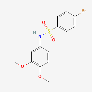 molecular formula C14H14BrNO4S B2852837 4-bromo-N-(3,4-dimethoxyphenyl)benzenesulfonamide CAS No. 332354-59-3