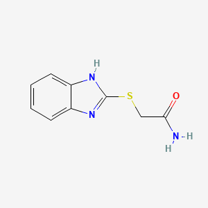 molecular formula C9H9N3OS B2852841 2-(1H-benzimidazol-2-ylsulfanyl)acetamide CAS No. 30065-26-0