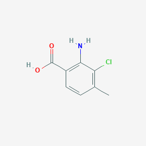 molecular formula C8H8ClNO2 B2852842 2-Amino-3-chloro-4-methylbenzoic acid CAS No. 27696-37-3