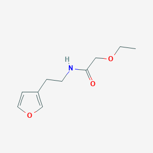 molecular formula C10H15NO3 B2852843 2-Ethoxy-N-[2-(furan-3-YL)ethyl]acetamide CAS No. 1448036-98-3