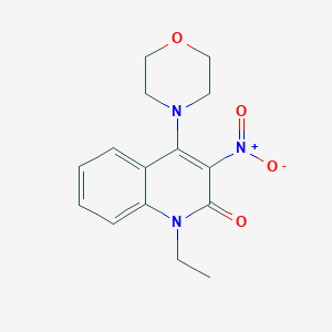 molecular formula C15H17N3O4 B2852844 1-Ethyl-4-morpholin-4-yl-3-nitroquinolin-2-one CAS No. 433314-75-1