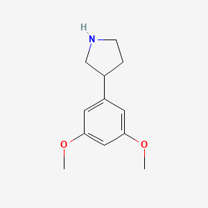 molecular formula C12H17NO2 B2852854 3-(3,5-Dimethoxyphenyl)pyrrolidine CAS No. 129084-50-0