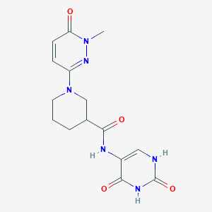 N-(2,4-dioxo-1,2,3,4-tetrahydropyrimidin-5-yl)-1-(1-methyl-6-oxo-1,6-dihydropyridazin-3-yl)piperidine-3-carboxamide