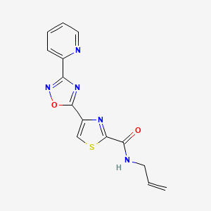 N-allyl-4-(3-(pyridin-2-yl)-1,2,4-oxadiazol-5-yl)thiazole-2-carboxamide