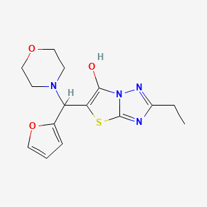 molecular formula C15H18N4O3S B2852863 2-Ethyl-5-(furan-2-yl(morpholino)methyl)thiazolo[3,2-b][1,2,4]triazol-6-ol CAS No. 886910-49-2