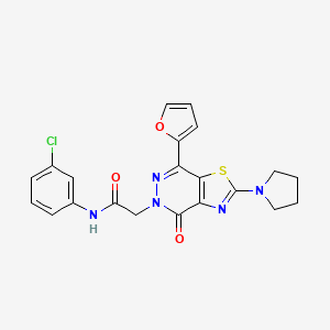 N-(3-chlorophenyl)-2-(7-(furan-2-yl)-4-oxo-2-(pyrrolidin-1-yl)thiazolo[4,5-d]pyridazin-5(4H)-yl)acetamide