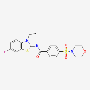 (E)-N-(3-ethyl-6-fluorobenzo[d]thiazol-2(3H)-ylidene)-4-(morpholinosulfonyl)benzamide