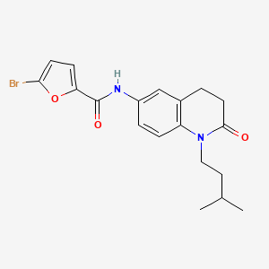 molecular formula C19H21BrN2O3 B2852886 5-bromo-N-(1-isopentyl-2-oxo-1,2,3,4-tetrahydroquinolin-6-yl)furan-2-carboxamide CAS No. 955223-40-2
