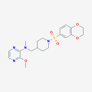 molecular formula C20H26N4O5S B2852887 N-{[1-(2,3-dihydro-1,4-benzodioxine-6-sulfonyl)piperidin-4-yl]methyl}-3-methoxy-N-methylpyrazin-2-amine CAS No. 2380193-14-4