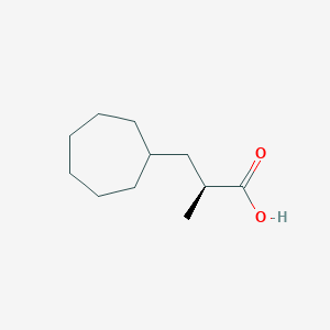molecular formula C11H20O2 B2852891 (2S)-3-Cycloheptyl-2-methylpropanoic acid CAS No. 2248201-80-9