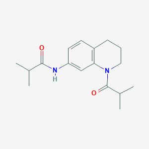 molecular formula C17H24N2O2 B2852892 N-(1-isobutyryl-1,2,3,4-tetrahydroquinolin-7-yl)isobutyramide CAS No. 1005301-60-9