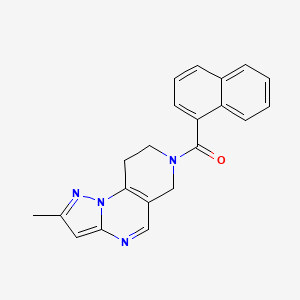 molecular formula C21H18N4O B2852894 (2-methyl-8,9-dihydropyrazolo[1,5-a]pyrido[3,4-e]pyrimidin-7(6H)-yl)(naphthalen-1-yl)methanone CAS No. 1704639-57-5