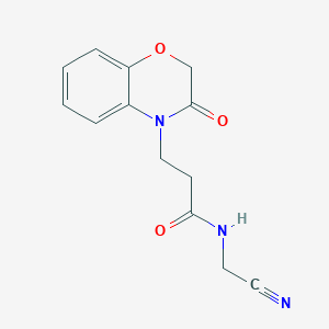molecular formula C13H13N3O3 B2852908 N-(cyanomethyl)-3-(3-oxo-3,4-dihydro-2H-1,4-benzoxazin-4-yl)propanamide CAS No. 1252160-87-4