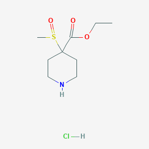Ethyl 4-methanesulfinylpiperidine-4-carboxylate hydrochloride