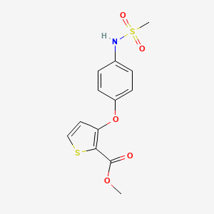 molecular formula C13H13NO5S2 B2852914 Methyl 3-{4-[(methylsulfonyl)amino]phenoxy}-2-thiophenecarboxylate CAS No. 900015-18-1