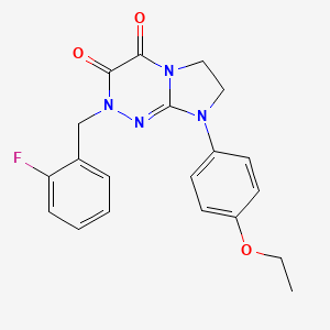 molecular formula C20H19FN4O3 B2852924 8-(4-ethoxyphenyl)-2-(2-fluorobenzyl)-7,8-dihydroimidazo[2,1-c][1,2,4]triazine-3,4(2H,6H)-dione CAS No. 941891-03-8