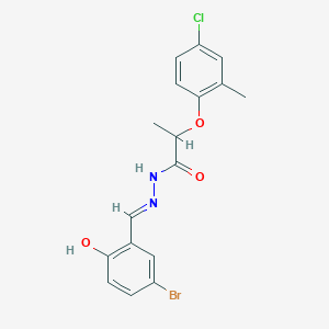 molecular formula C17H16BrClN2O3 B2852926 (E)-N'-(5-bromo-2-hydroxybenzylidene)-2-(4-chloro-2-methylphenoxy)propanehydrazide CAS No. 321966-97-6